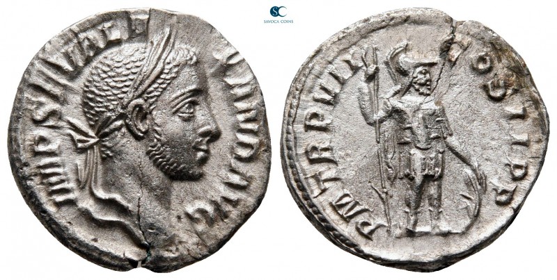 Severus Alexander AD 222-235. Rome
Denarius AR

18 mm., 2,95 g.



very f...