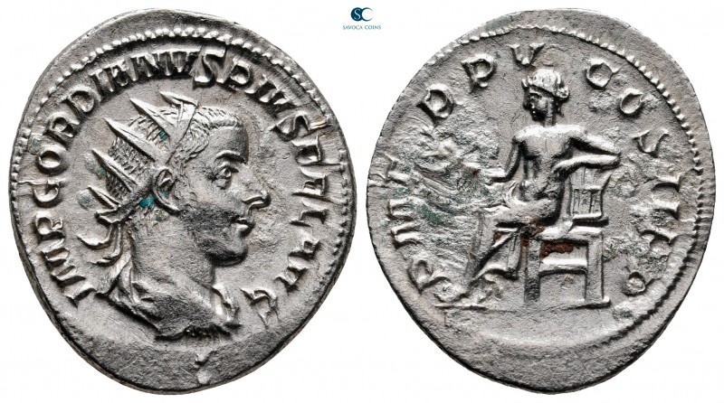 Gordian III AD 238-244. Rome
Antoninianus AR

24 mm., 3,85 g.



very fin...