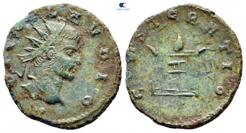 Divus Claudius II (Gothicus) AD 270. Siscia
Antoninianus Æ

20 mm., 2,27 g.
...