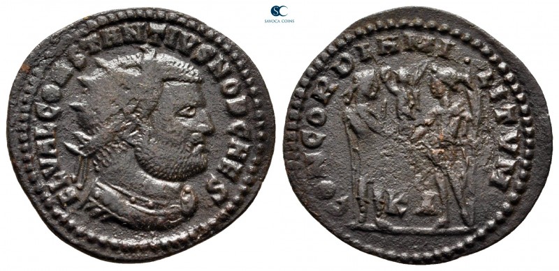 Constantius I Chlorus, as Caesar AD 293-305. Cyzicus
Radiatus Æ

23 mm., 2,30...