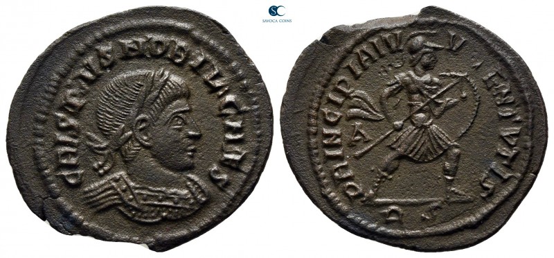 Crispus, as Caesar AD 316-326. Rome
Follis Æ

22 mm., 2,45 g.



very fin...