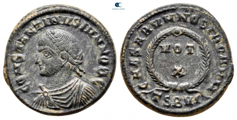 Constantine II, as Caesar AD 317-337. Thessaloniki
Follis Æ

19 mm., 4,29 g....