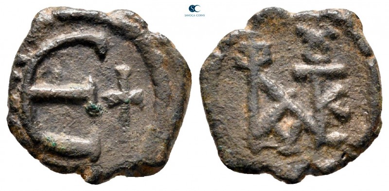 Justin II AD 565-578. Theoupolis (Antioch)
Pentanummium Æ

16 mm., 1,57 g.
...