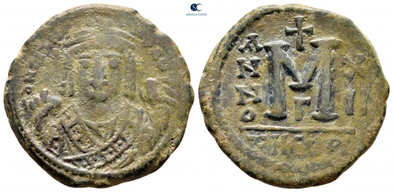 Maurice Tiberius AD 582-602. Theoupolis (Antioch)
Follis or 40 Nummi Æ

30 mm...