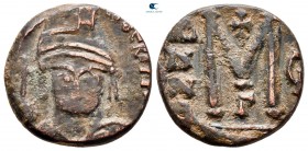 Maurice Tiberius AD 582-602. Uncertain mint. Follis or 40 Nummi Æ