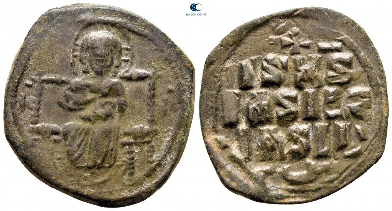 Constantine IX Monomachus AD 1042-1055. Constantinople
Anonymous Follis Æ

32...