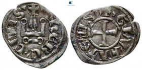 Guillame de la Roche AD 1280-1287. Denier Tournois BI