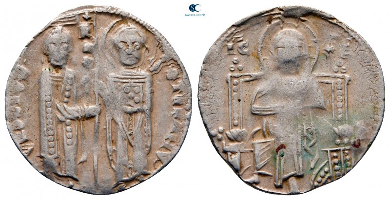 Stefan Uroš II Milutin AD 1282-1321. Uncertain mint
Dinar AR

20 mm., 2,16 g....