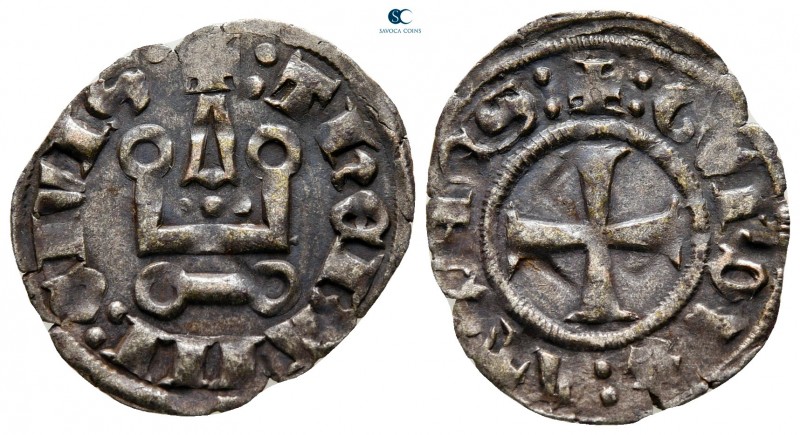 Gui II de La Roche AD 1287-1308. 
Denier Tournois BI

20 mm., 0,81 g.



...