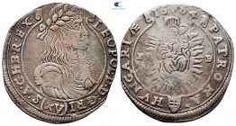 Austria. Kremnitz. Leopold I of Habsburg AD 1657-1705. 15 Kreuzer AR 1664