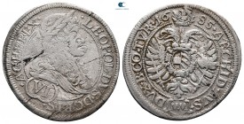 Austria. Wien (Vienna). Leopold I of Habsburg AD 1657-1705. 6 Kreuzer AR 1685