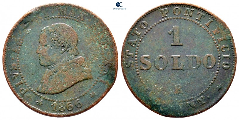 Italy. Papal state. Pius IX AD 1846-1878.
1 Soldo 1866

25 mm., 4,73 g.


...