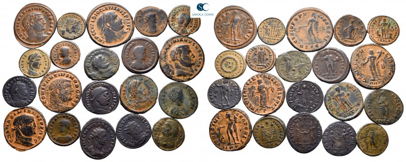 Lot of ca. 20 late roman bronze coins / SOLD AS SEEN, NO RETURN! 

nearly very...