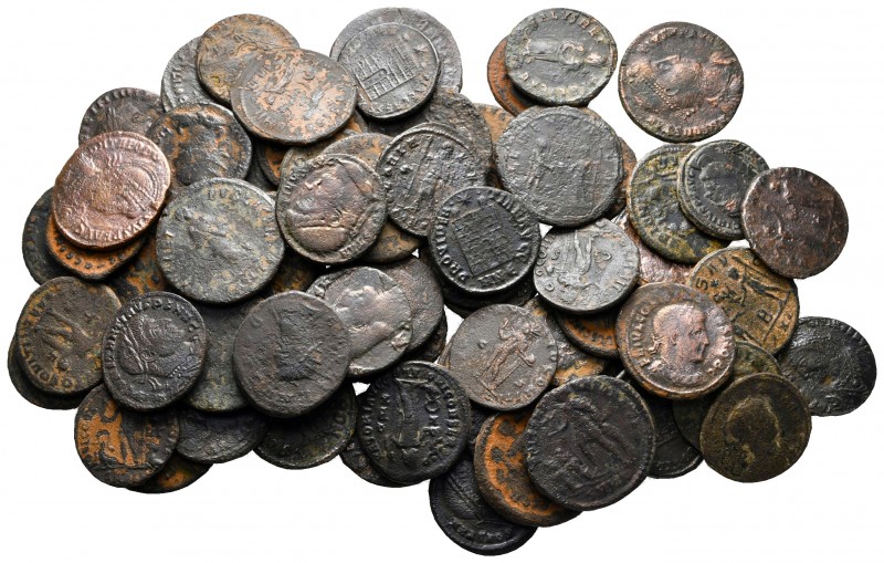 Lot of ca. 75 late roman bronze coins / SOLD AS SEEN, NO RETURN!

nearly very ...