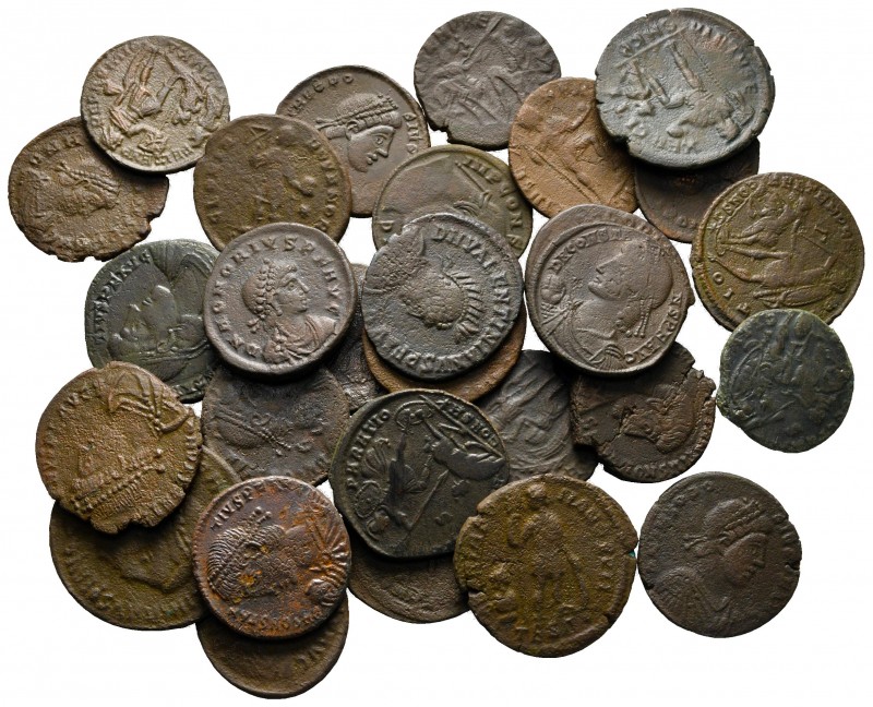 Lot of ca. 30 late roman bronze coins / SOLD AS SEEN, NO RETURN!

very fine