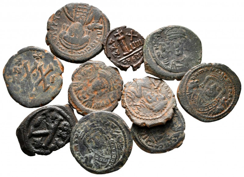 Lot of ca. 10 byzantine bronze coins / SOLD AS SEEN, NO RETURN!

very fine