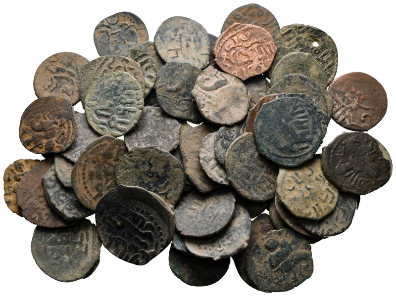 Lot of ca. 59 islamic bronze coins / SOLD AS SEEN, NO RETURN!

very fine