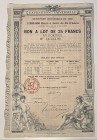 France Paris World Fair of 1889 Bond 25 Francs 1889
Exposition Universelle de 1889, Bon a Lot de 25 Francs, Paris, April 1889