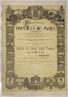 France Paris Paris Bus Company Share 500 Francs 1913
Compagnie Generale des Omnibus de Paris, Action de 500 Francs, Paris, 07.12.1913