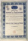 France Paris Malabau Mining Company Share 100 Francs 1916
Societe des Mines de Malabau, Action de 100 Francs, Paris, 20.10.1916