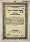 Germany Berlin German Colonial Empire / Deutsche Schutzgebiete 4% Bond 100 Mark 1914
Deutsche Schutzgebietsanleihe von 1914, 4% Schuldverschreibung ü...
