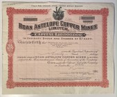 South Africa London Roan Antelope Copper Mines Limited Ordinary Share 20 Pounds 1957
.