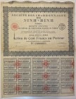 Vietnam Paris Ninh-Binh (Tonkin) Coal Mining Company Share 100 Francs 1929
Societe des Charbonnages de Ninh-Binh (Tonkin), Action de 100 Francs, Pari...