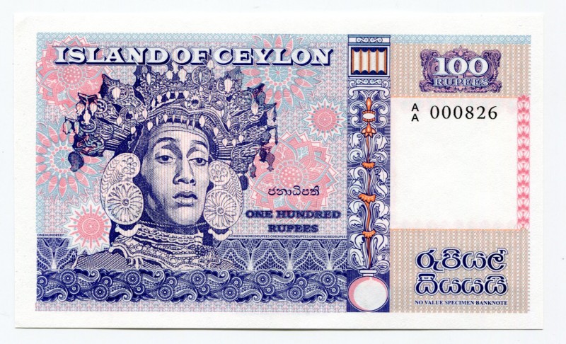 Ceylon 100 Rupees 2016 Specimen
Fantasy Banknote; Limited Edition; Made by Mate...