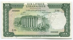 Lebanon 10 Livres 1956 Specimen RARE
P# 57s2; № Z 20 000000000; UNC; RARE