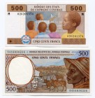 Central African States 2 x 500 Francs 1994 -2002
P# 101Cb - 306Ma; UNC