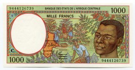 Central African States 1000 Francs 1994 C
P# 102Cb; № 9444126739; UNC