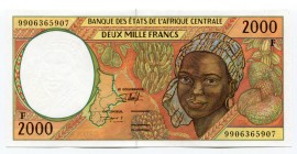 Central African States 2000 Francs 1999 F
P# 303Ff; № 9906365907; UNC