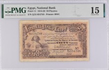 Egypt 50 Piastres 1915 Very Rare PMG 15
P# 11; F