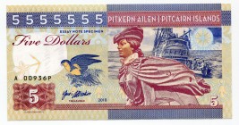 Pitcairn 5 Dollars 2018 Specimen
Fantasy Banknote; Limited Edition; Made by Matej Gábriš; BUNC