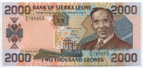 Sierra Leone 2000 Leones 2000
P# 25; № H6-766853; UNC