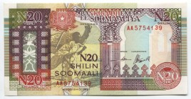 Somalia 20 Shillings 1990 Rare
P# ?; № AA5754139; UNC