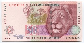 South Africa 50 Rand 1992
P# 125b; № BL7753313C; UNC