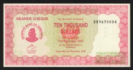 Zimbabwe 10000 Dollars 2005
P# 22f; UNC