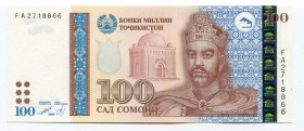 Tajikistan 100 Somoni 2000
P# 19a; № FA2718866; UNC