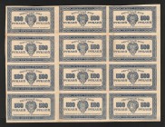 Russia 500 Roubles 1921 Uncut 12 Pieces
P# 111b; VF-XF