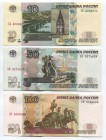 Russian Federation 10-50-100 Roubles 2004
P# 268-269-270; UNC