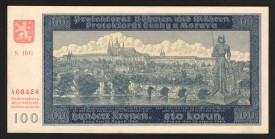 Bohemia & Moravia 100 Korun 1940 Not Specimen
P# 7a; UNC