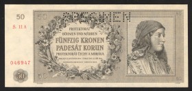 Bohemia & Moravia 50 Korun 1944
P# 10s; UNC