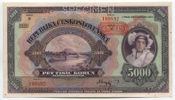 Czechoslovakia 5000 Korun 1920 Specimen
P# 19s; № 199892; UNC; Large Banknote