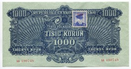 Czechoslovakia 1000 Korun 1944 (1945) Specimen
P# 57s; XF