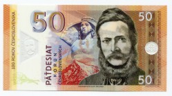 Czechoslovakia 50 Korun 2019 Specimen "Ľudovít Štúr"
Fantasy Banknote; Ľudovít Štúr 1815-1856, Bratislava; Made by Matej Gábriš; BUNC