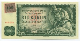 Czech Republic 100 Korun 1961 (1993)
P# 1l; UNC; Stamp; "Prague"