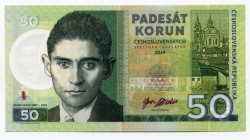 Czech Republic 50 Korun 2019 Specimen "Franz Kafka" Prefix "Z"
Fantasy Banknote; Limited Edition; Made by Matej Gábriš; BUNC