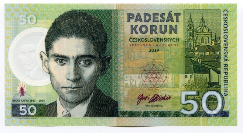 Czech Republic 50 Korun 2019 Specimen "Franz Kafka"
Fantasy Banknote; Limited E...