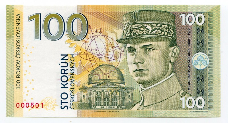 Czech Republic 100 Korun 2019 Specimen "Milan Rastislav Štefánik"
Fantasy Bankn...